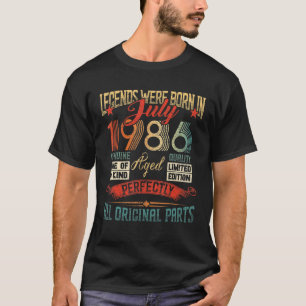 Legends Were Born In July 1986 36 Years Old 36 Bir T-Shirt