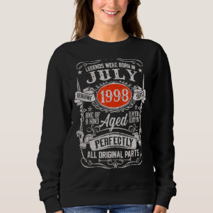 Legends Were Born In July 1998 24th Birthday 24 Ye Sweatshirt