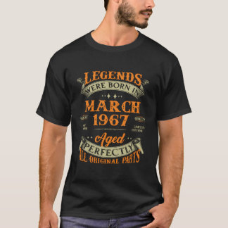Legends Were Born In March 1967 56Th T-Shirt