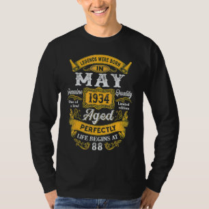 Legends Were Born In May 1934 88th Quarantine Birt T-Shirt