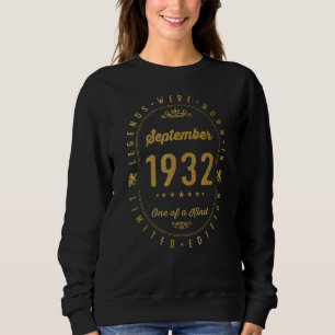 Legends Were Born In September 1932 Vintage 90th Sweatshirt