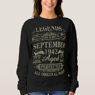 Legends Were Born In September 1942 80th Birthday Sweatshirt
