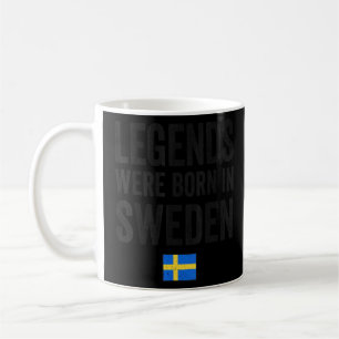 Legends Were Born In Sweden Swedish Flag Pride Roo Coffee Mug