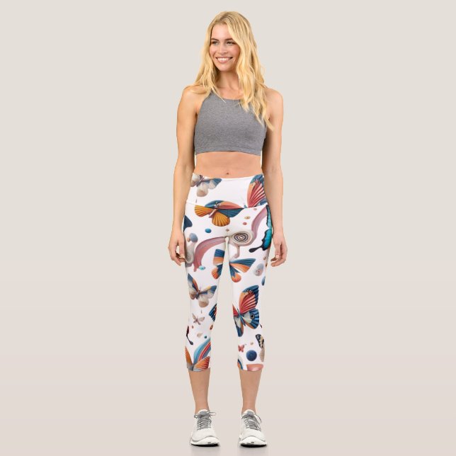  Legging Design – Colourful Butterflies (Front)