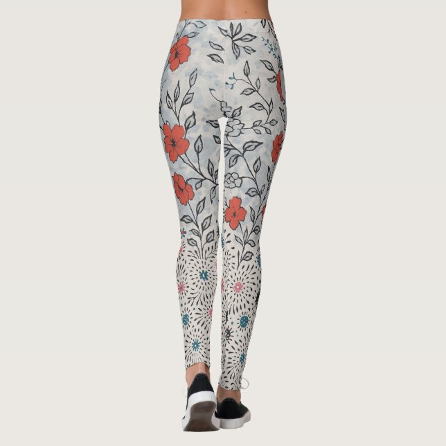 Legging  florais artístico  (Back)