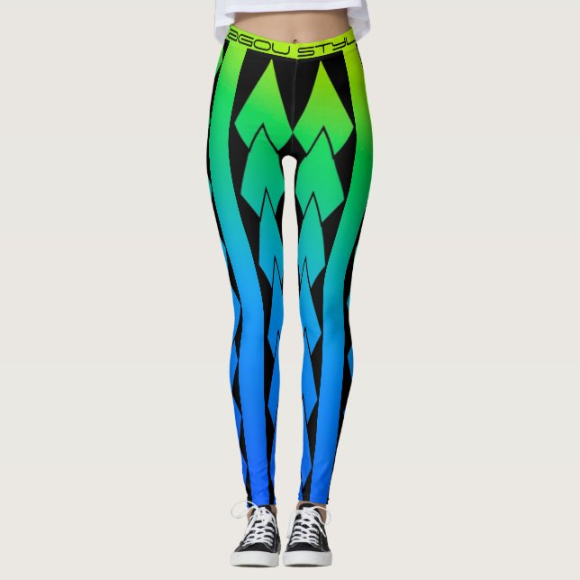 Legging style tribal Lagon dégradé (Front)