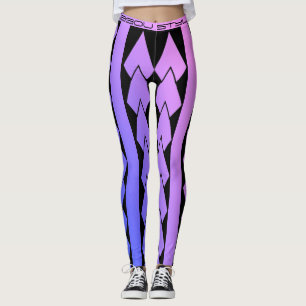 Legging style tribal violet dégradé