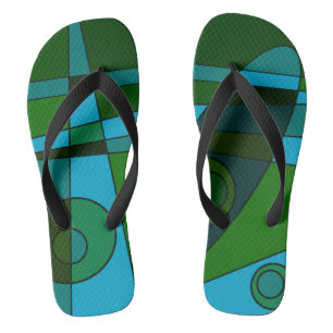 Leggings Abstract Surfing Turquoise Green Shade Thongs