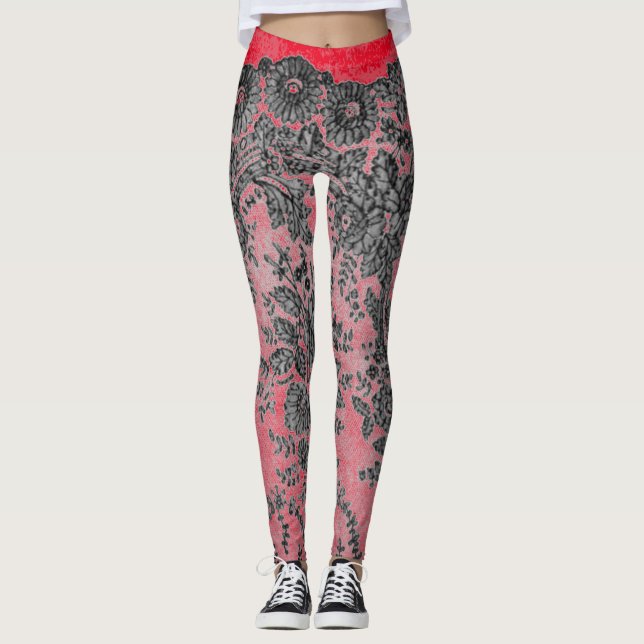 Leggings ANTIQUE LACE PATTERN (Front)
