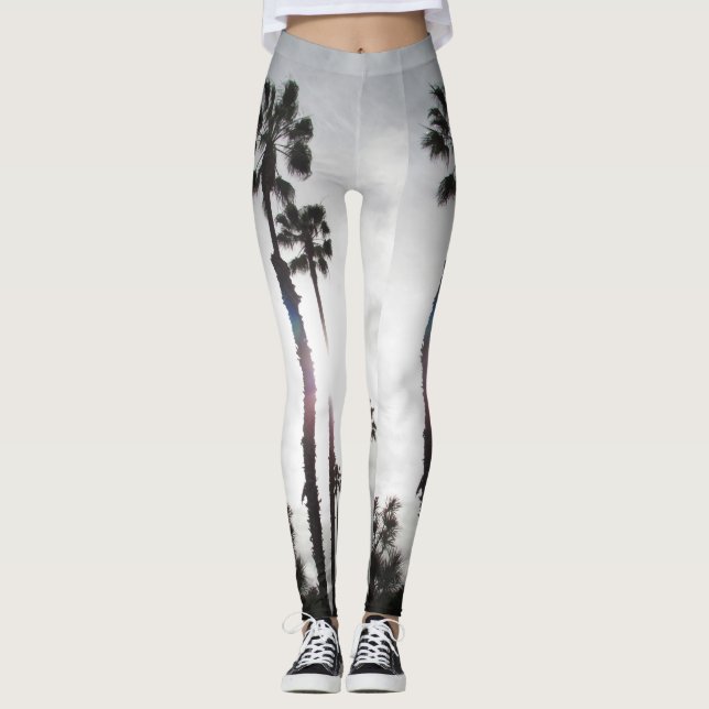 Leggings - Backlit Palm Trees (Front)