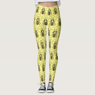 Leggings - Bees on Honeycomb
