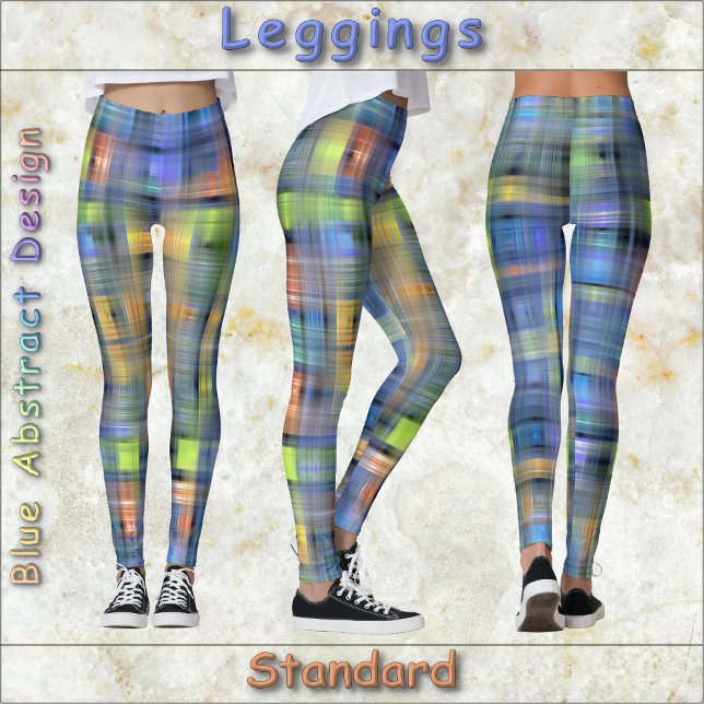 LEGGINGS - Blue Abstract Design (Creator Uploaded)