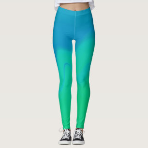 Leggings ~ blue and green