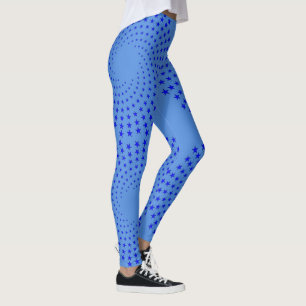 Leggings - Blue Spiral Stars