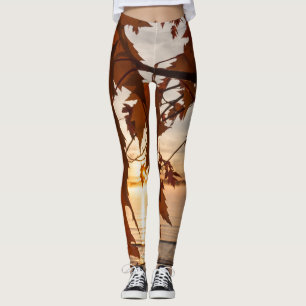 Leggings break into leaf of maples
