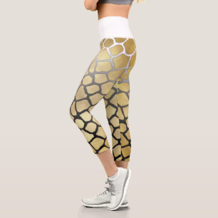 Leggings Capri Brown with Beige