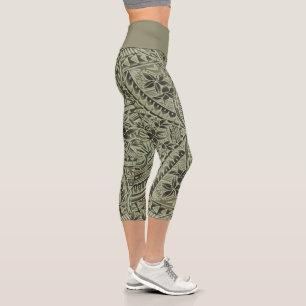 Leggings Capri High Size/Tribal/Kaki