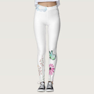 Leggings celebrates nature, flowers, and yoga.