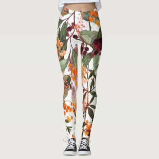 Leggings - Floral watercolor pattern