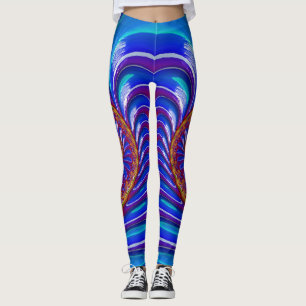 Leggings ~glossy blue purple yellow ~ Original