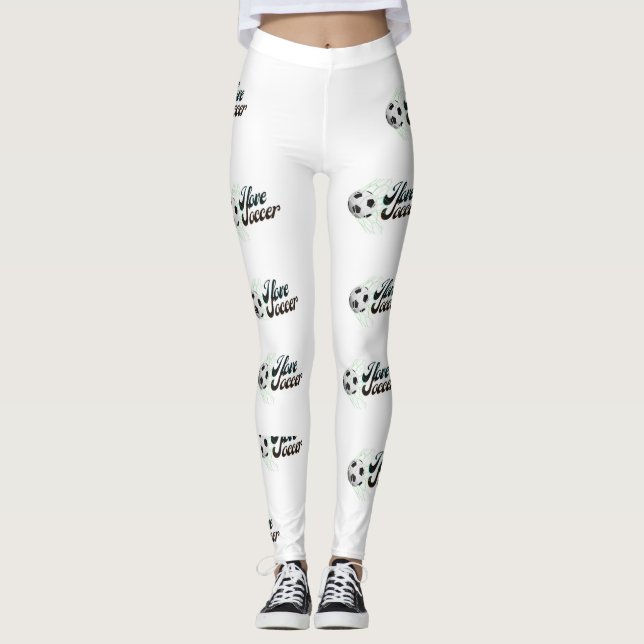 Leggings, i love soccer leggings (Front)