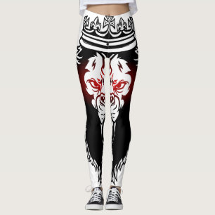 Leggings lion with red eyes