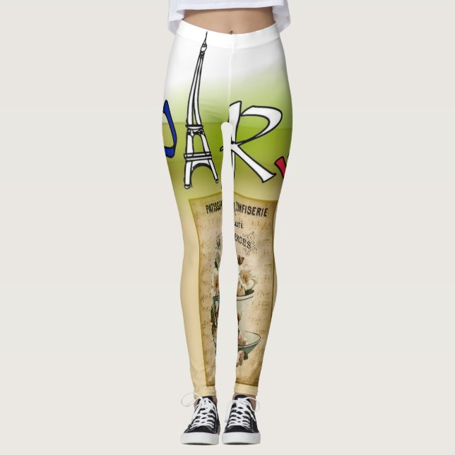 Leggings Long Paris France (Front)