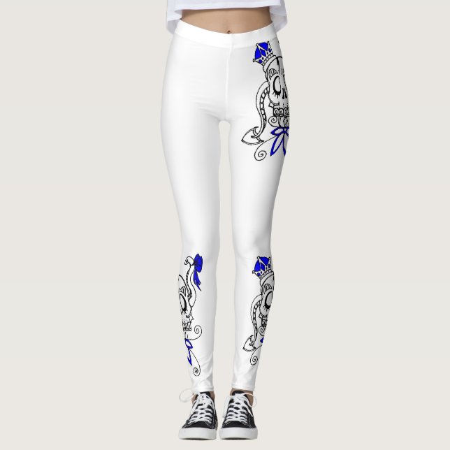 Leggings love purple design. (Front)