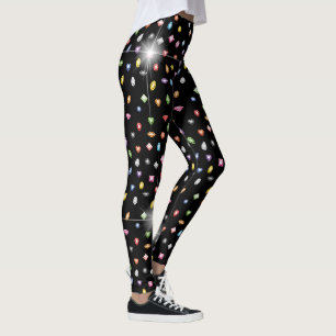 Leggings mit funkeinden Diamanten