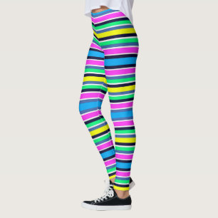 Leggings/Multi-Coloured Stripes Leggings