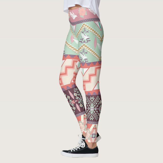 Leggings/Native American Aztec Pattern Leggings (Left)
