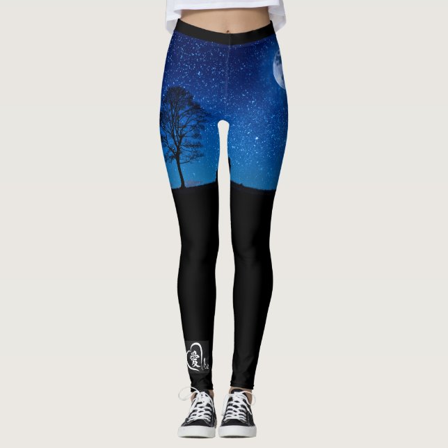 Leggings NIGHT SKY MOON (Front)