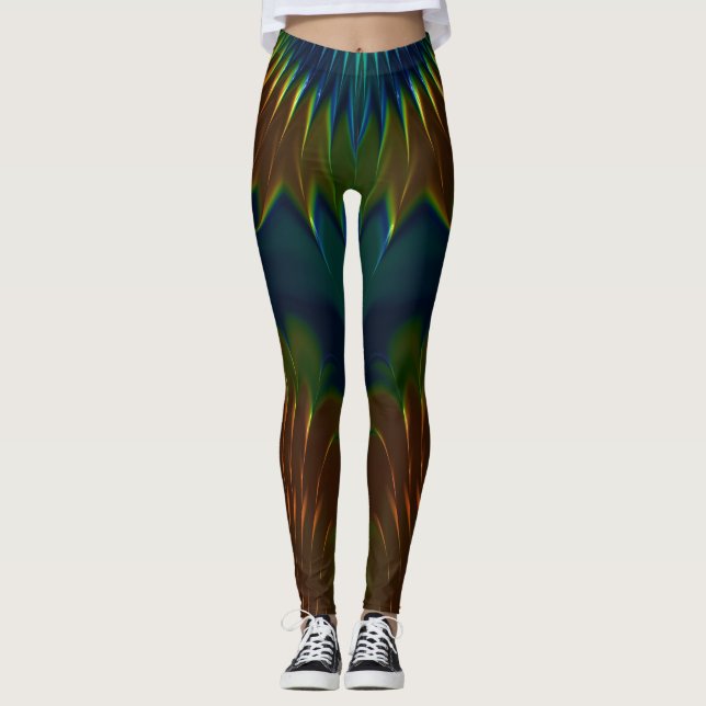 Leggings ~ Orange, Green and Blue (Front)