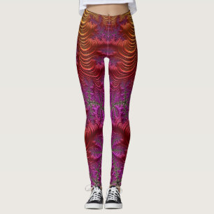 Leggings ~orange purple zany ~ Original