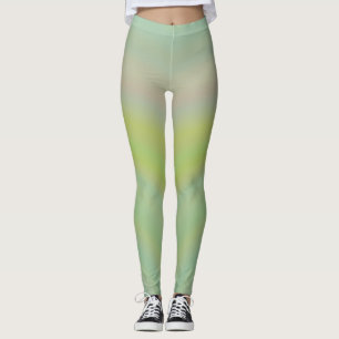 Leggings ~ pale lemon and green