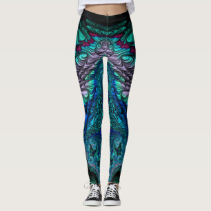 Leggings ~ purple blue green black ~ Original