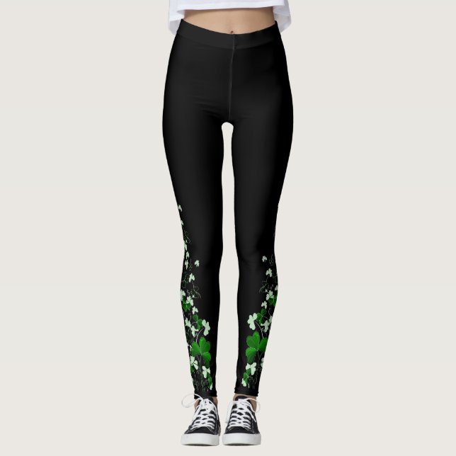 leggings - St Patrick's day shamrocks (Front)