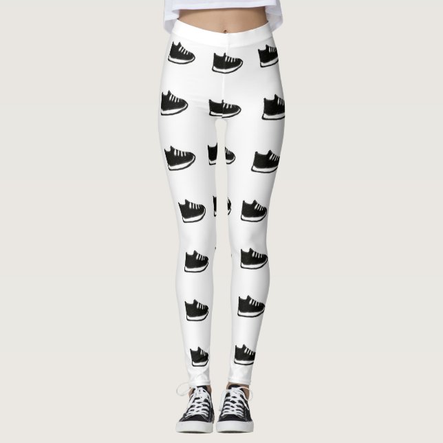 Leggings White Shoe Doodle (Front)