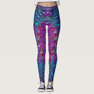 Leggings with abstract art