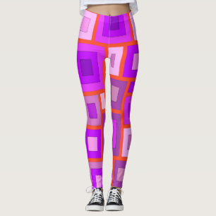 Leggings with art of geometric shapes