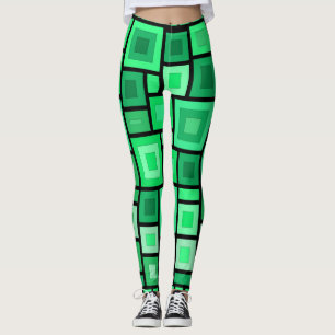 Leggings with art of geometric shapes