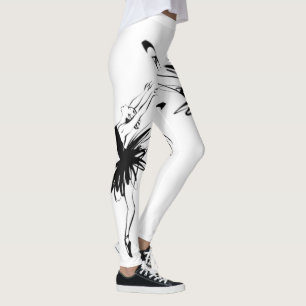 Leggings with Black and White Dancers
