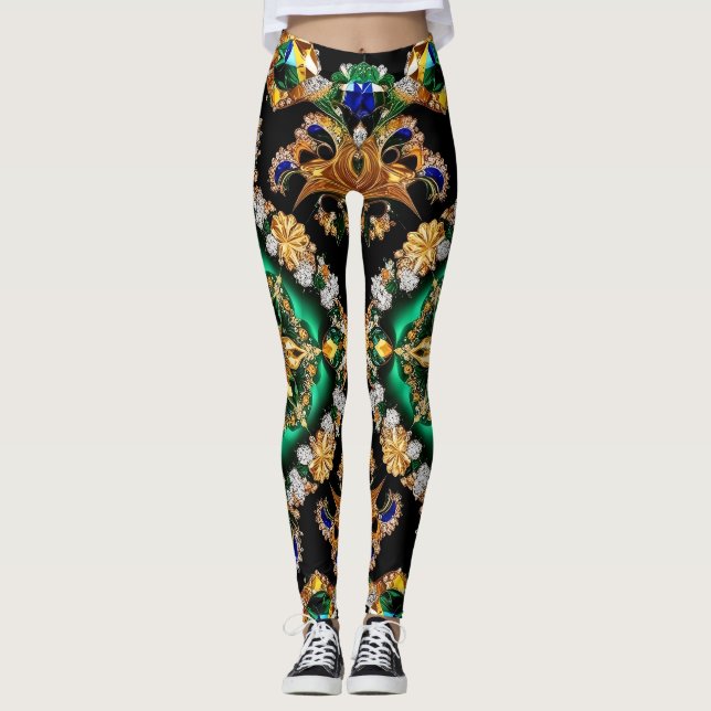 Leggings with Brazilian Colours design (Front)