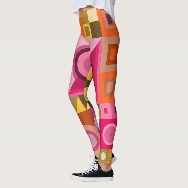 Leggings with colourfull casual art (Left)