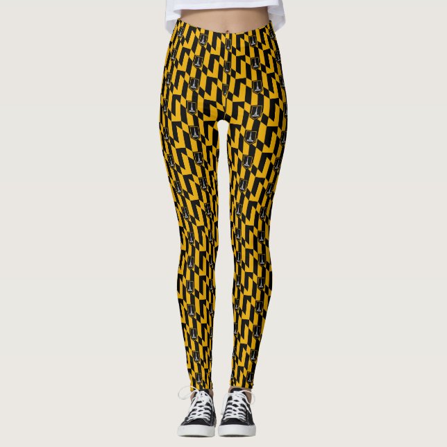 Leggings with flag of Baltimore City, USA (Front)