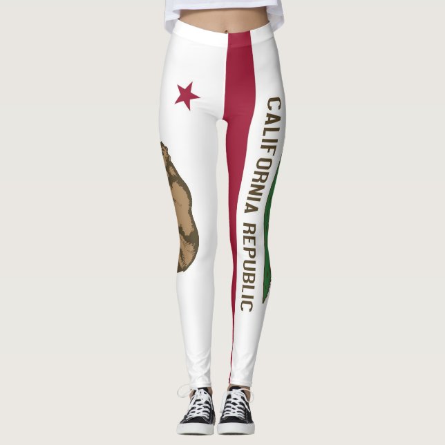Leggings with flag of California State, USA (Front)