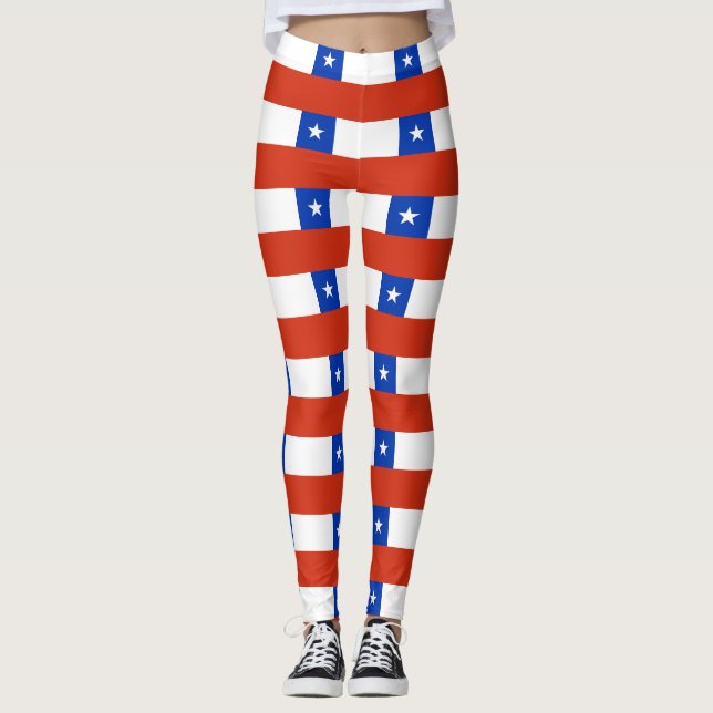 Leggings with flag of Chile (Front)