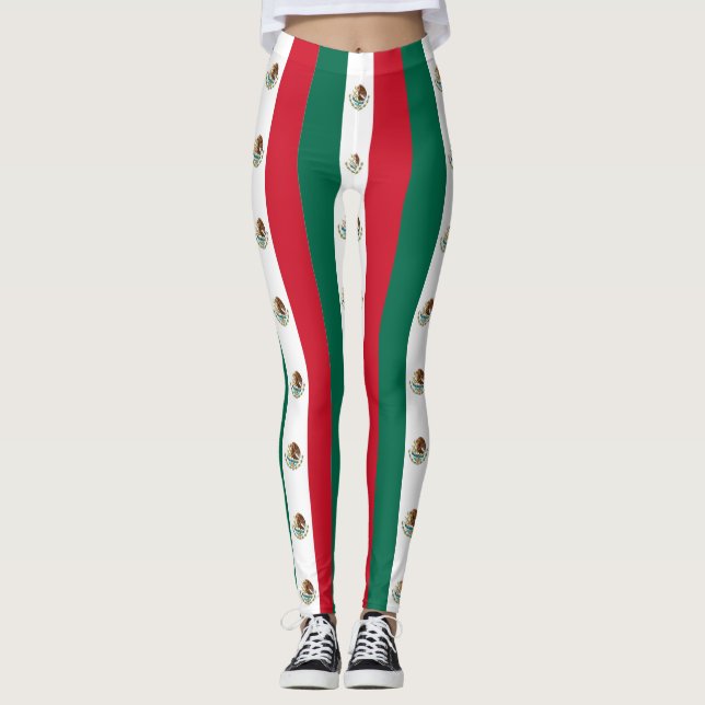 Leggings with flag of Mexico (Front)
