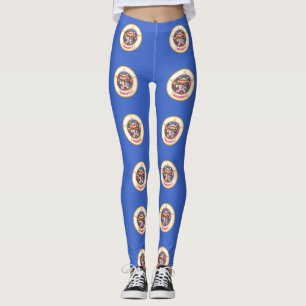 Leggings with flag of Minnesota State, USA