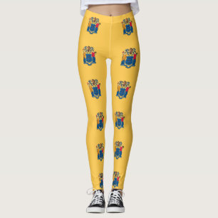 Leggings with flag of New Jersey State, USA